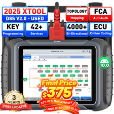 2025 XTOOL USED D8S V2.0 Car Full System Diagnositc Scan Tool 42+ Reset Topo Map