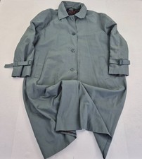 Vintage Trench Coat 20 Blue Womens Long Cotton Blend Button Coat