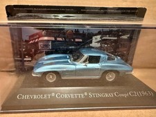 Chevrolet Corvette Stingray Coupe C2 Year 1963 blue 1:43 Altaya