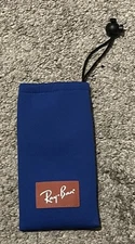 RAY-BAN Eyeglass Drawstring Pouch.  BLUE