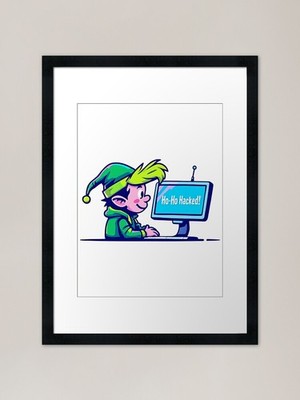 Hacker Leprechaun Framed Art Print Framed Wall Art Poster Canvas Print Picture