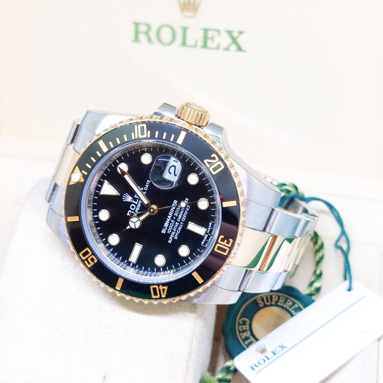 Rolex Ceramic 116613LN 2 Tone Black Submariner (2018)