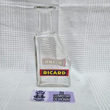 Ancienne Carafe Publicitaire Ricard Jaune Logo Rectangulaire Bistrot Collection