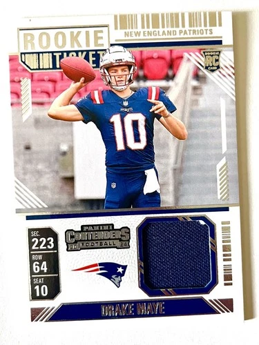 2024 Panini Contenders - Rookie Ticket Swatches Variation Drake Maye #RTS-DME