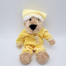 FAO Schwartz Saturday Teddy Bear Plush 10" Yellow Outfit Stuffed Animal 2010