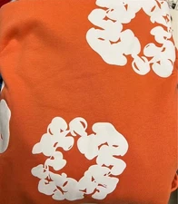 The Cotton Wreath Denim Tears Orange Set Top & Bottom Size Large NWT