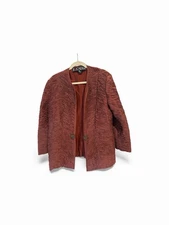 vintage escada margaretha ley Ruched Rust Jacket 42 Germany