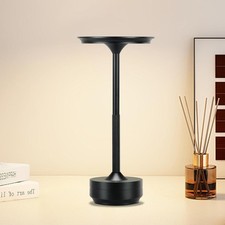 Black Desk Lamp USB Rechargeable Touch Dimming Portable Vintage Night US STOCK