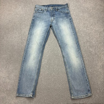 Levis 513 Jeans Erwachsene 29x30 blau Denim Red Tab helle Waschung gerade Hose Herren*