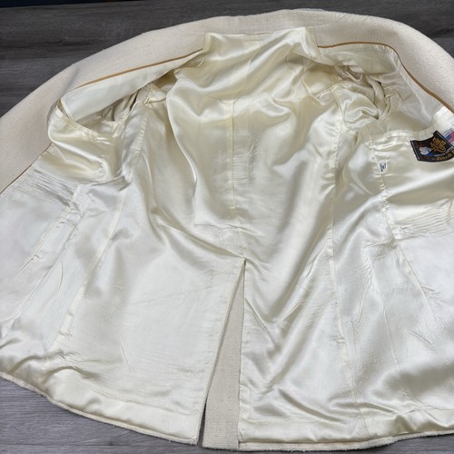 Giacca blazer western vintage Kenny Rogers Circle S taglia 40 R avorio 100% seta USA - Foto 16 di 19