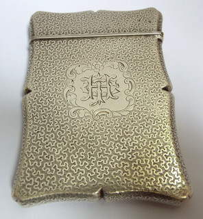SUPERB CLEAN ENGLISH ANTIQUE VICTORIAN 1843 STERLING SILVER CALLING CARD CASE