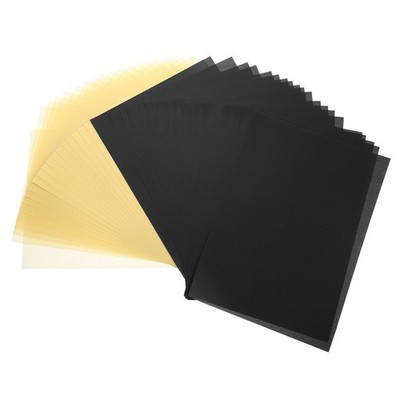 50 Stück farbiges Seidenpapier schwarz/beige 8,3 x 11,7 cm für Vellum Paper