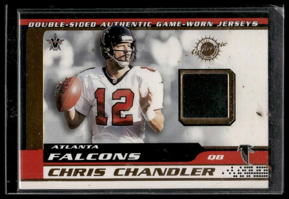 2001 Pacific Vanguard #6 Chris Chandler / Terance Mathis Double Sided Jerseys - Image 2 of 2