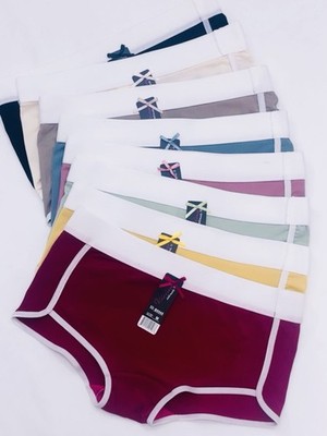 NEW Lot 6 Boyshorts Panties Nylon Underwear Women's Ladies Girls 8545 Size S-XL