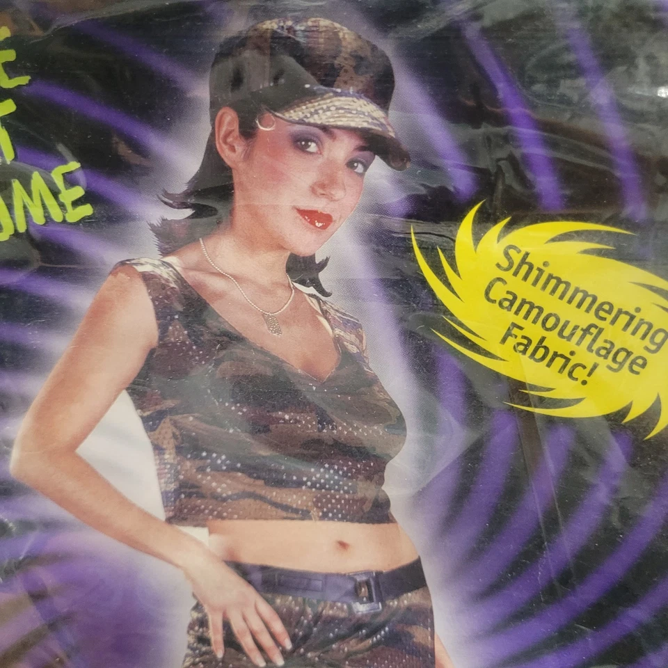Camuflaje Sexy Servicio Soldado Halloween Constume Mujeres Mediano Completo Nuevo con Etiquetas Foto 2 de 4