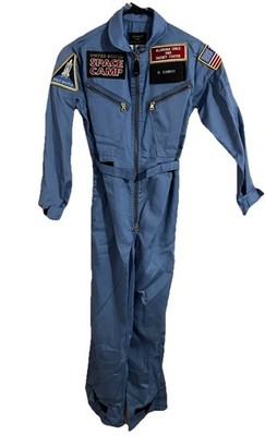 RARE Avirex Vintage 80-90s United States Space Camp USA Flag Flight Suit Size 12