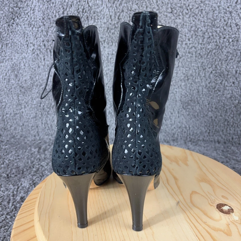 Botas Te Casan Mujer Talla 8.5 Negro Charol EDICIÓN LIMITADA Hechas en EE. UU. Foto 4 de 4