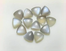 7mm Gray Moonstone Trillion Cabochon For Making Loose Gemstone