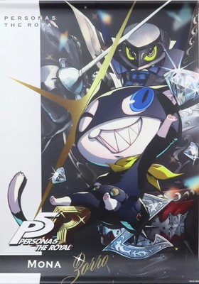 Persona 5 Royal Morgana Mona A2 Wandteppich P5R P5X Zusammenarbeit Kunst Poster