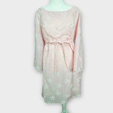 Vintage Carol Brent Daisy Embroidered Babydoll Dress