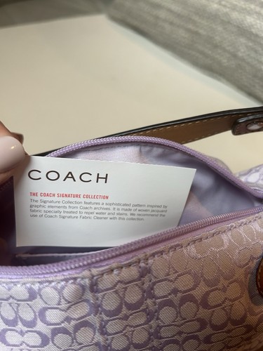 COACH Z Soho Mini Signature Top Handle Lilac Bag | Pastel Color Y2K Style - Picture 11 of 13