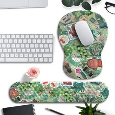 Mint Green Keyboard Wrist Rest Support Mouse Pad Keyboard Set, Cute Green Erg...