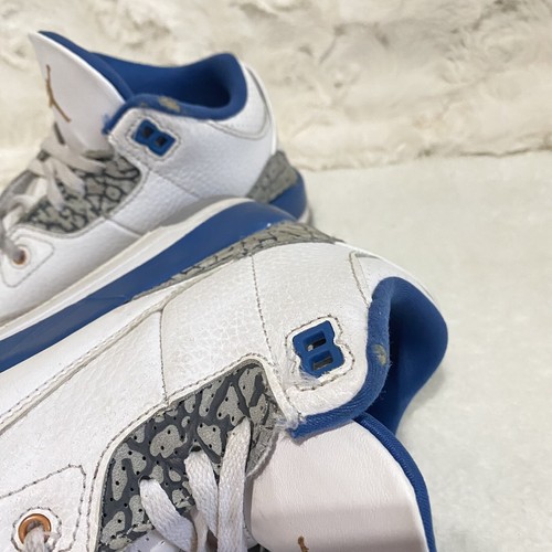Air Jordan 3 Retro 'Wizards' White/Blue - PS Size 2.5Y - 第 15/16 張圖片