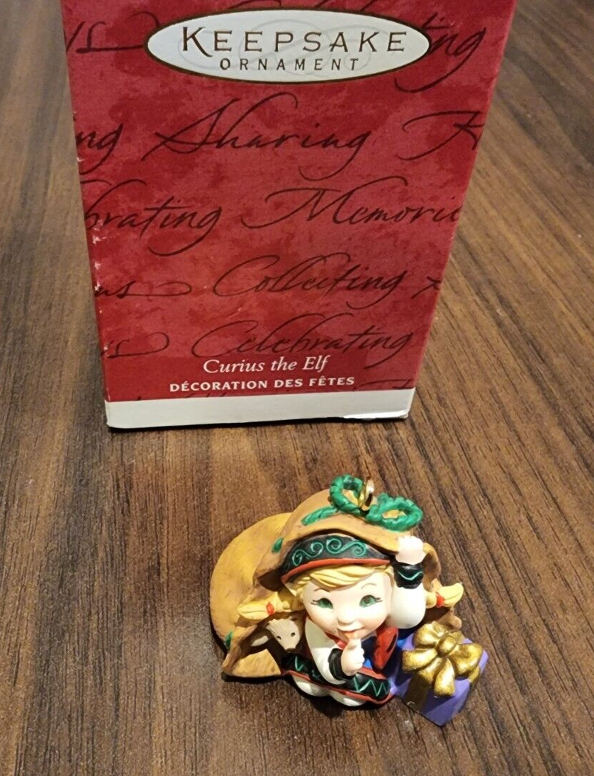 Vintage Hallmark 2001 Keepsake CURIOUS THE ELF CHRISTMAS ORNAMENT Not For Resale eBay