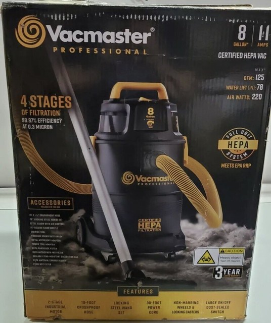 Vacmaster VK811PH 8 gal Wet/Dry Corded Vacuum Cleaner for sale online