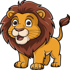 30 Custom Playful Lion Personalized Address Labels
