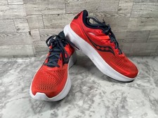 Saucony Sneakers Women 11M Ride 15 Running Shoes Red Black Gray Athletic Trainer