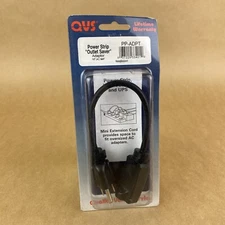 QVS Power Strip “Outlet Saver” Adaptor Three Prong 10IN