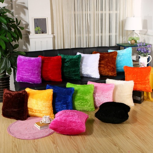 40.6cm 45.7cm 50.8cm 55.9cm 61cm Samt Schlicht Kissenbezüge Heim Sofa Dekor > - Bild 5 von 49