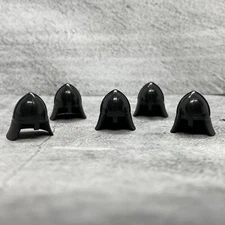 5pack Black Castle Knight Helmet Blocks Accessories for Minifigures E10TK32