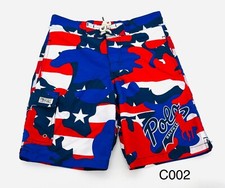 NEW Polo Ralph Lauren Boy Americana USA Summer Shorts Swim Trunk Small S/P 2.1
