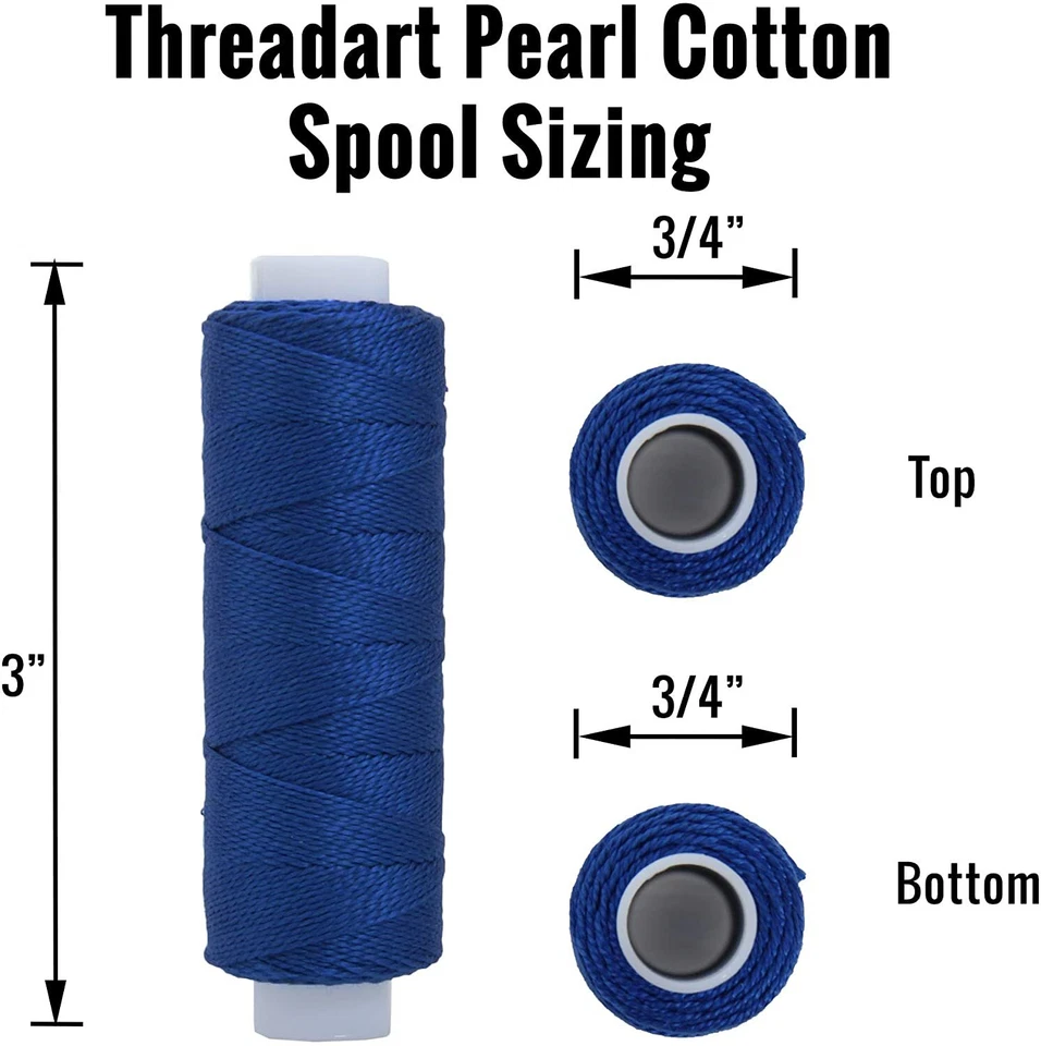 Threadart Pearl Cotton Thread Sets | Perle Thread Size 8 | 20 Different Sets - Image 3 of 4