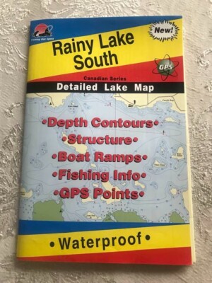 HOT SPOTS Canadian Series RAINY LAKE SOUTH Fishing Map-Q275 -