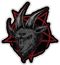 Devil Goat Satan Lucifer Evil Hell Car Bumper Window Sticker Decal 4.6