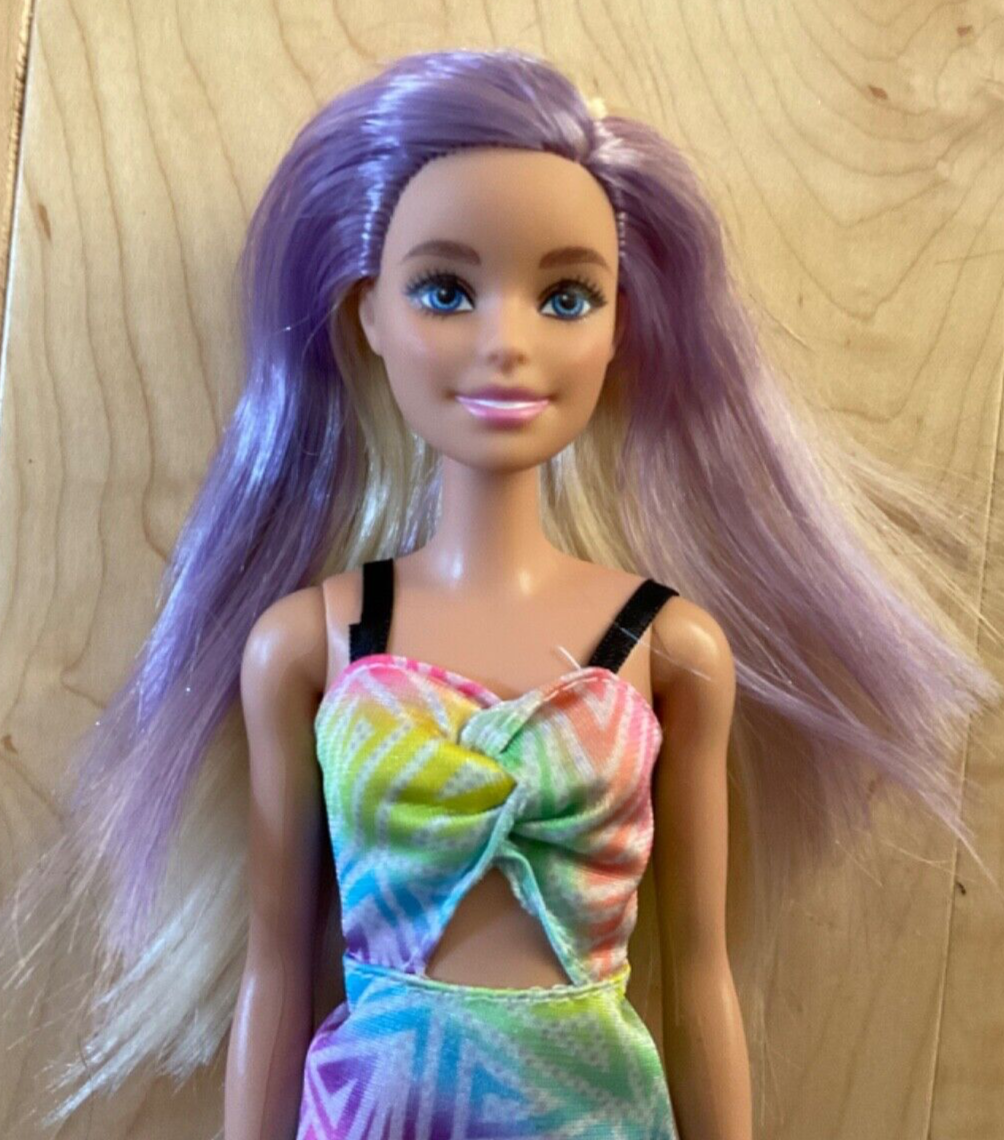 Blonde hair, purple streak Barbie Fashionistas #190 Doll Romper