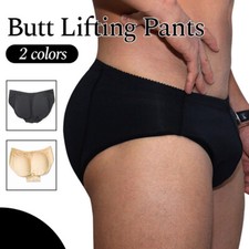 Men Fake Ass Butt Lifter Hip Enhancer Body Shaper Briefs Boxer Control Shapewear