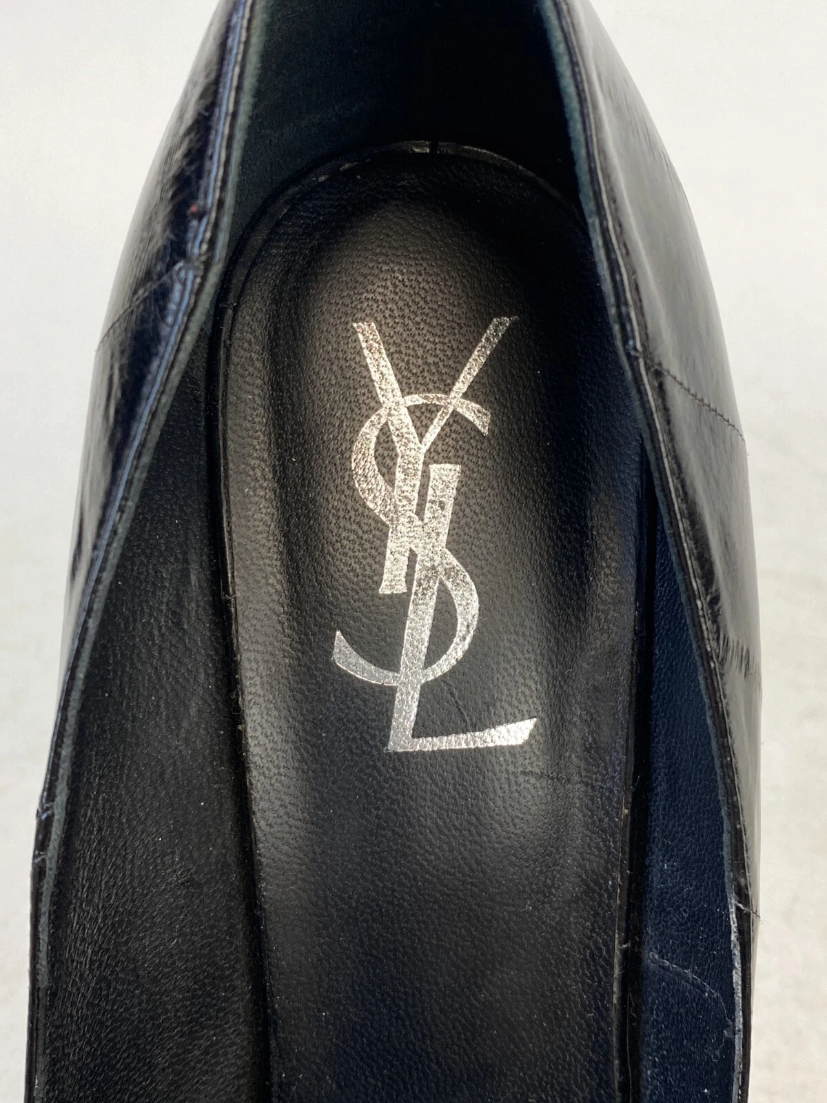 SAINT LAURENT (YSL) Scarpe decolte YSL YVES SAINT LAURENT nere pelle di anguilla divina plateau tacco 39 5 9 5