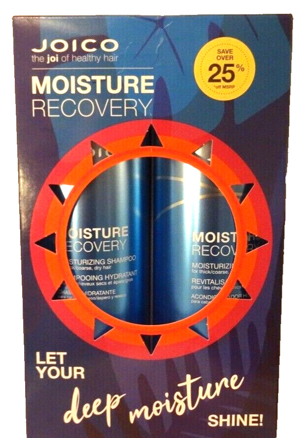 Joico Moisture Recovery Shampoo and Conditioner 33.8 oz/Liter Duo for Dry Hair