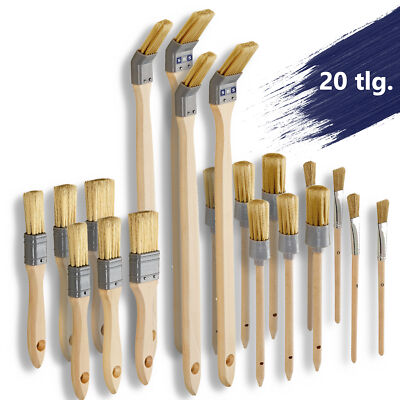 SBS  Pinsel Set Flachpinsel Rundpinsel Eckenpinsel Lackpinsel Malerpinsel 20-tlg