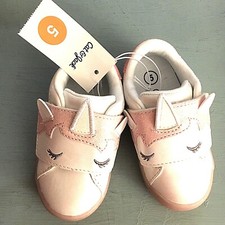 Cat Jack Unicorn Shoes Size 5 Toddler Girl White Pink Sparkle New With Tags