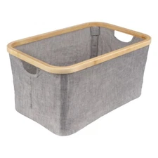Foldable Bamboo Laundry Hamper without Lid - Decor Essentials - Medium
