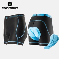 ROCKBROS Cycling Shorts Men's Underwear Soft Sponge Gel Padded 3D Shorkproof