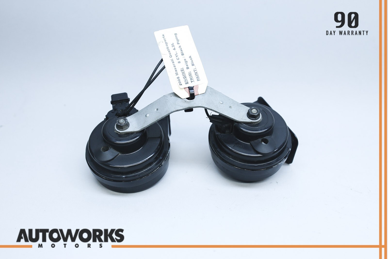 04-08 Maserati Quattroporte M139 Left & Right Tone Signal Horn Set of 2 OEM