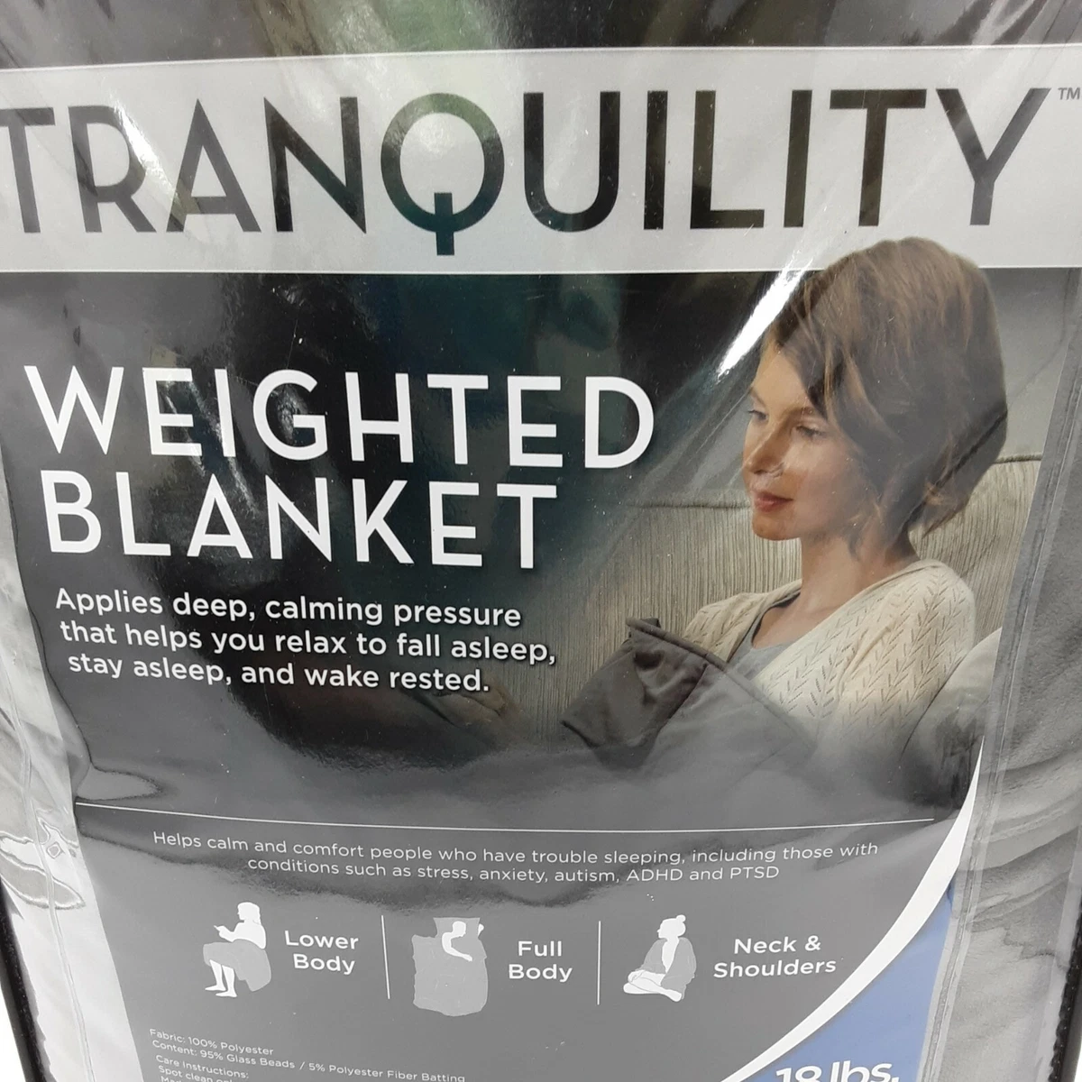 Tranquility 18lb Weighted Blanket Gray Twin Size 48