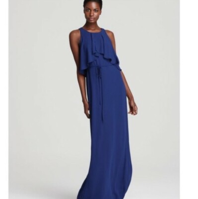 Bcbg Blue Gown BCBGMAXAZRIA Enza Blue Full Length Dress Formal