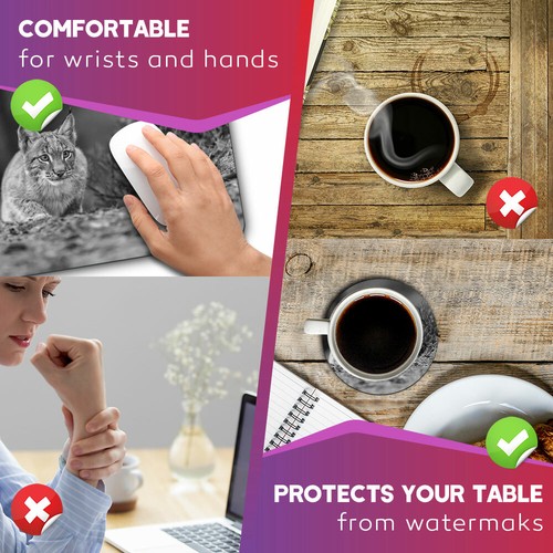 Mouse Mat & Coaster Set - BW - Eurasian Lynx Big Cat #35285 - Zdjęcie 5 z 8